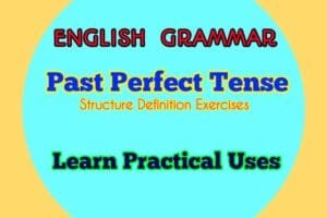 Past Perfect Tense structure with Rules and Examples