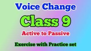 Change the Voice Sentences | Exercise with Answers | Class 9