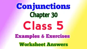 Conjunctions Class 5 English Grammar