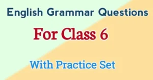 Sample Question Paper for Class 6 CBSE English Grammar