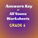 Answers Key of all Nouns Worksheets for Class 6