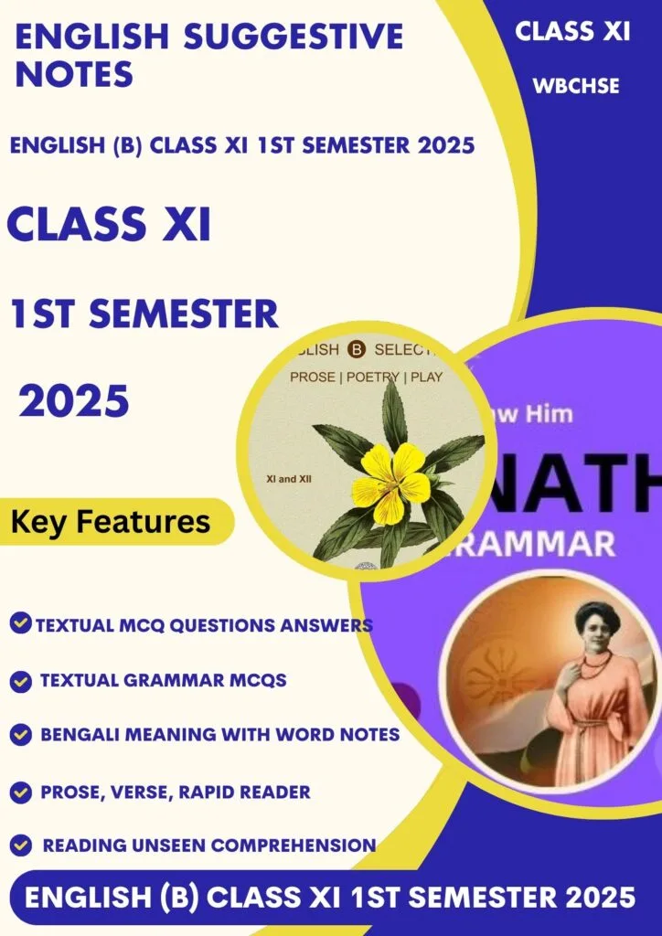 Download Class 11 English (B) Suggestions 1st Semester PDF 2025