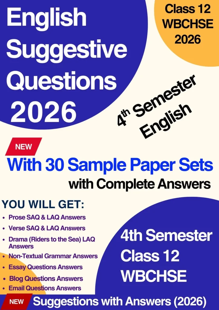 4th Semester English Suggestion with Answers Class 12 WBCHSE 2026