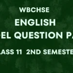Class 11 English Model Question Paper 2nd Semester WBCHSE 2026