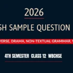 English Sample Question Paper 4th Semester Class 12 WBCHSE